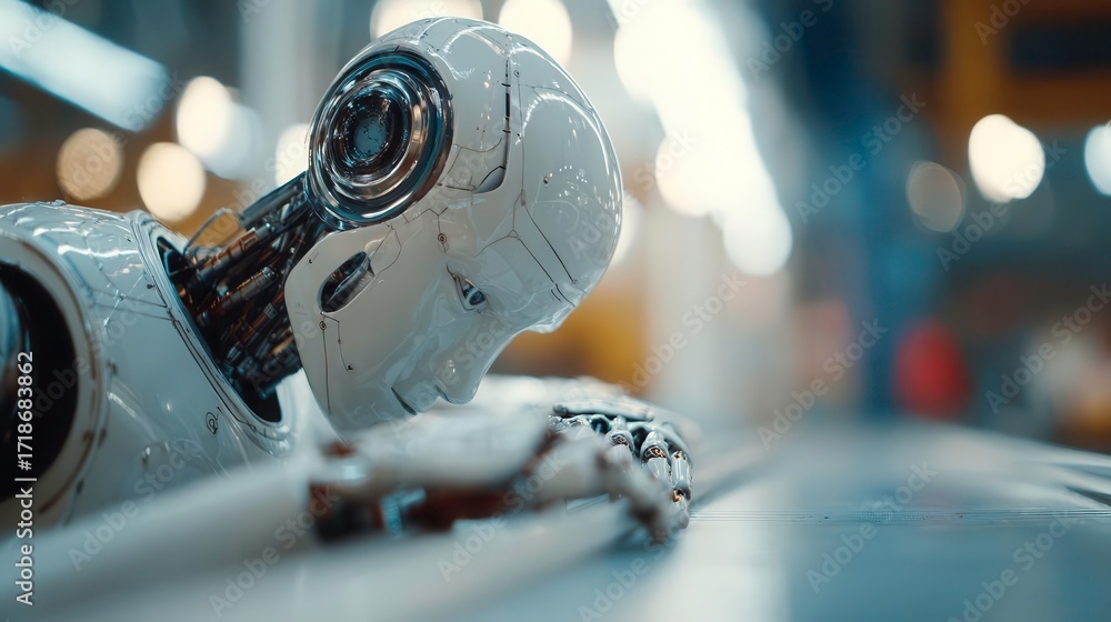 Fototapeta premium Robot AI Futuristic Tech - Innovative Automation Design