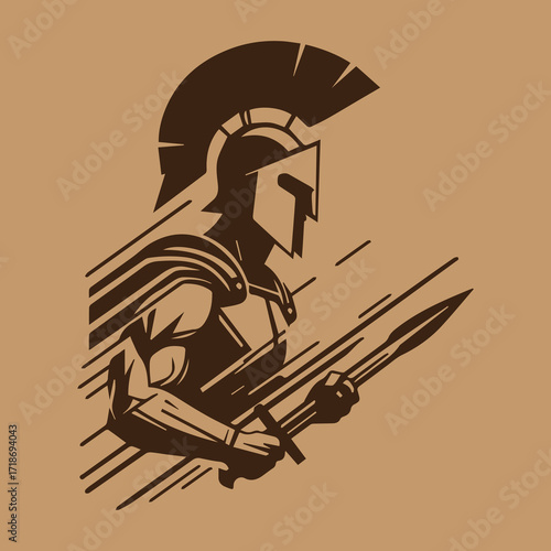 Spartan Warrior with Spear