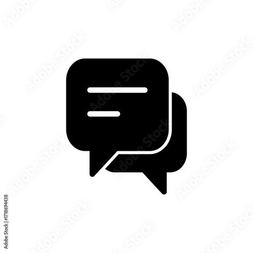 Chat icon vector for web and mobile app. speech bubble sign and symbol. comment icon. message