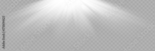 Sunlight a translucent special design of the light .transparent background. Vector blur in the light of radiance.