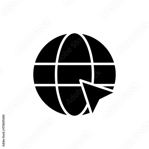 Web icon vector for web and mobile app. go to web sign and symbol. web click icon. Global search icon