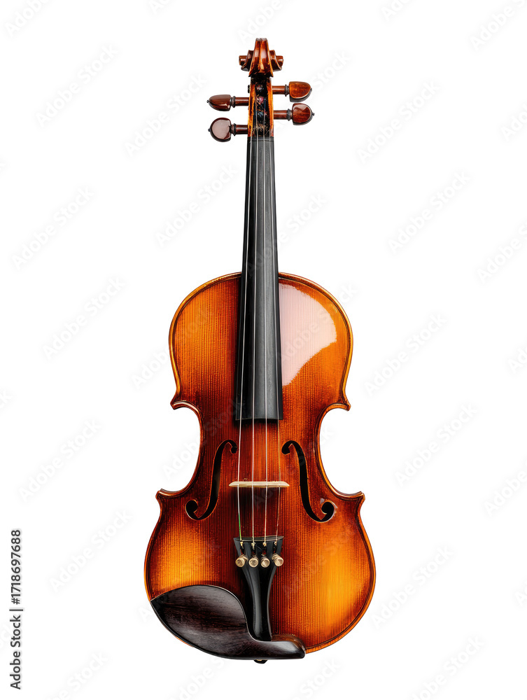 Fototapeta premium Wooden violin, polished finish