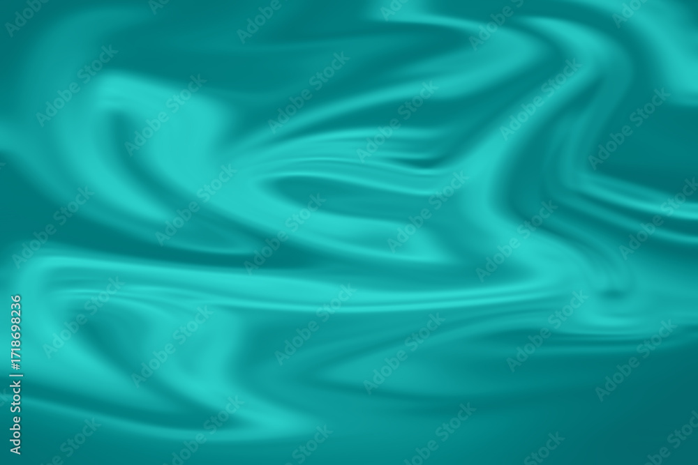 Fototapeta premium Abstract teal silk fabric with soft folds and smooth texture creating a luxurious and flowing background
