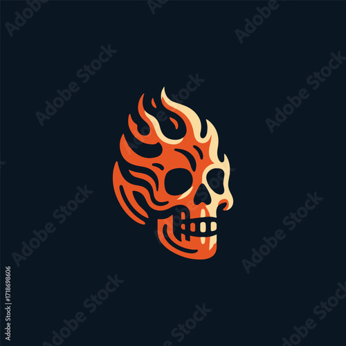 Skull Fire Logo