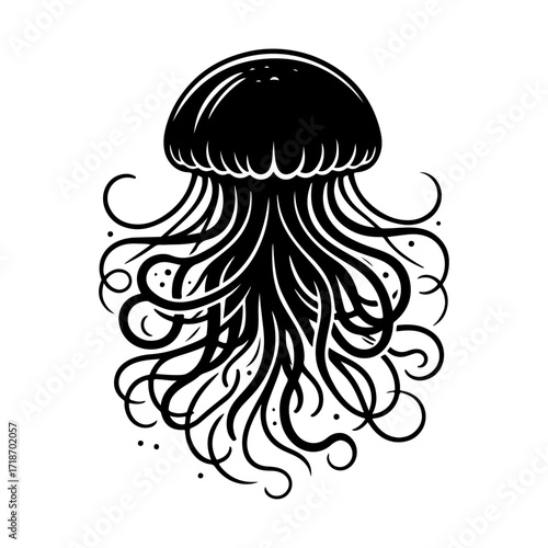 Jellyfish Silhouette Vector