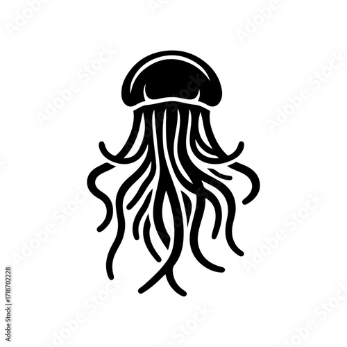 Jellyfish Silhouette Vector
