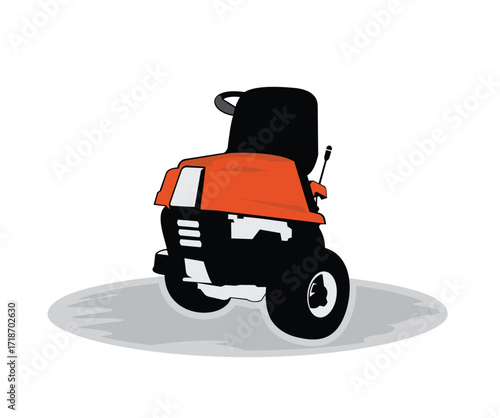 lawn mower flat design vector