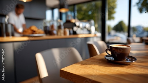 Wallpaper Mural Barista brewing coffee in a cozy  capturing daily rituals through food photography in a modern interior close-up view Torontodigital.ca