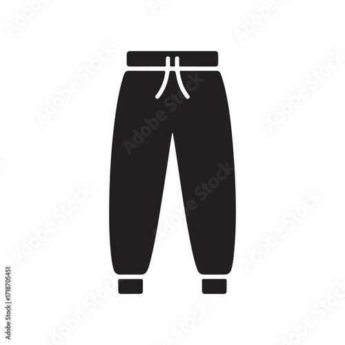 Joggers sweatpants trendy clothing fashion apparel solid black icon