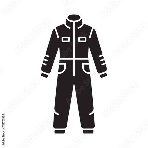 Jumpsuit variant elegant stylish garment clothing solid black icon