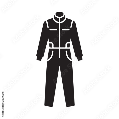 Jumpsuit variant modern fashion stylish wear solid black icon artwork