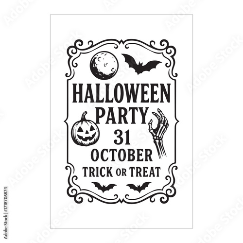 Free Entry Halloween Bash Poster Design