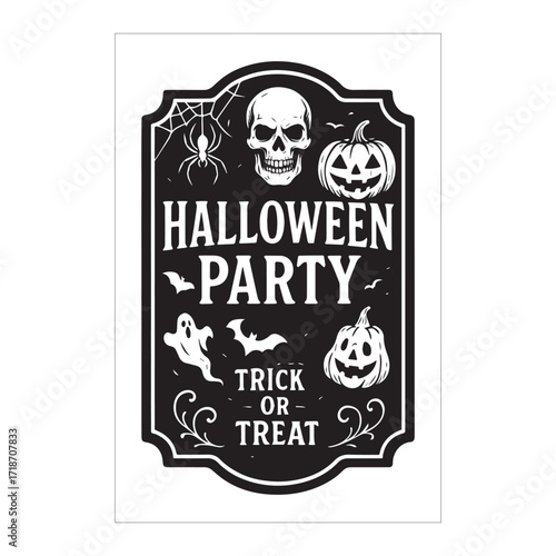Free Entry Halloween Bash Poster Design