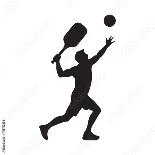 Pickleball vector illustration on a white background.Simple design,perfect for various uses.