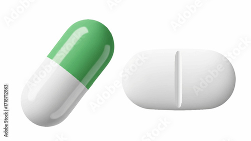 tablets and capsules in various shapes and colors