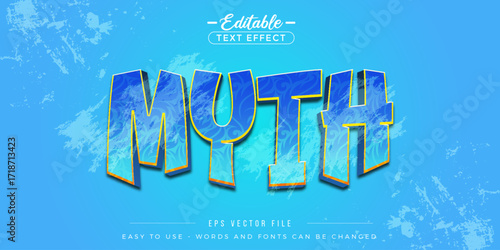 Editable text effect on myth theme.