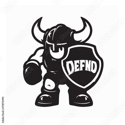 Cartoon character surviving strong brave resilient vector illustration design