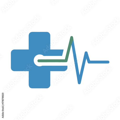 Healthcare technology innovation and medical monitoring symbol