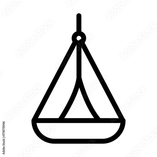 Hammock Line Icon of Camping and Glamping Icon Set
