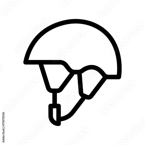 Climbing Helmet Line Icon of Rock Climbing (Outdoor) Icon Set