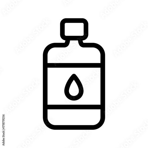 Water Bottle Line Icon of Rock Climbing (Outdoor) Icon Set