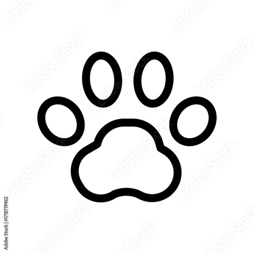 Print Line Icon of Veterinary Clinics Icon Set