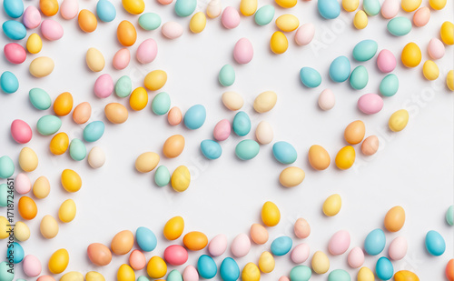 colorful pastel easter eggs...