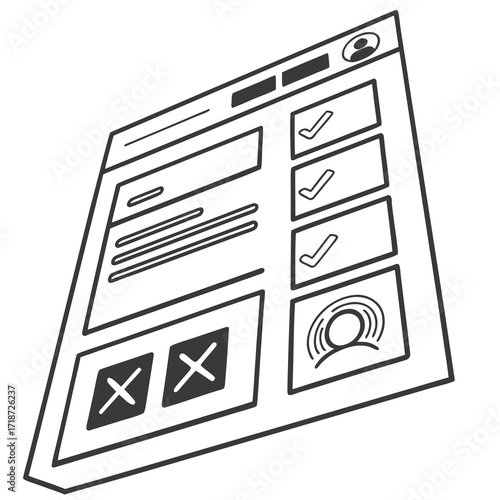 Web Page Interface with Checkboxes and Profile
