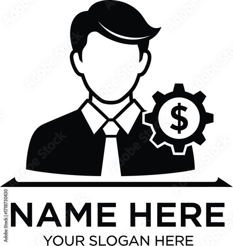Financial advisor logo design investment management business vector