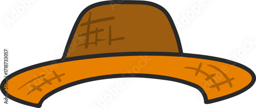 face swap template scarecrow hat svg illustration