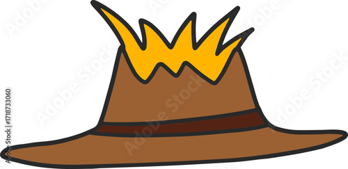face swap template scarecrow hat svg illustration