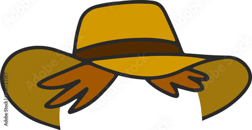 face swap template scarecrow hat svg illustration