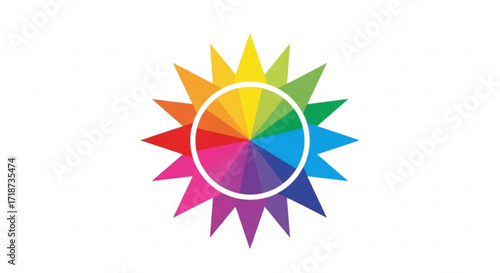 Colorful spectrum wheel design for creative projects and vibrant color palette inspiration and graphic design use
