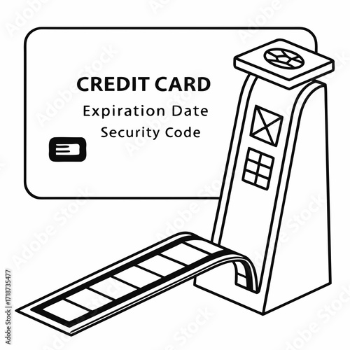 Credit Card And Payment Terminal With Receipt POS machine