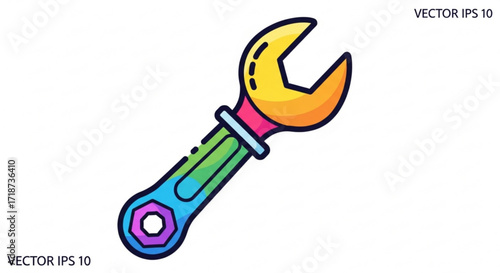 Download wrench tool vector illustration for diy projects and repair services perfect for your toolbox needs