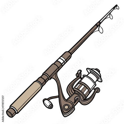 Fishing Rod and Spinning Reel with Color fishing reel