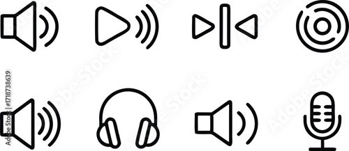 Sound icon button vector illustration for web and technology