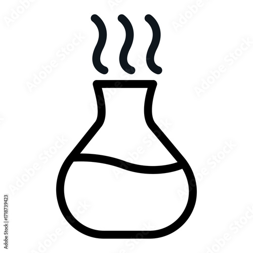 Oil Diffuser Bottle Line Icon of Aromatherapy Practices Icon Set