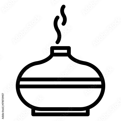 Electric Diffuser Line Icon of Aromatherapy Practices Icon Set