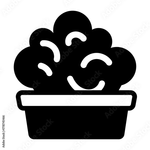 Shrub in Planter Line Icon of Gardening and Horticulture Icon Set