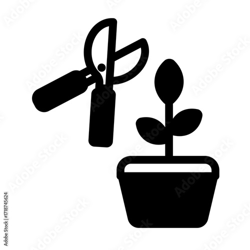 Pruning Plant Line Icon of Plant Care Icon Set