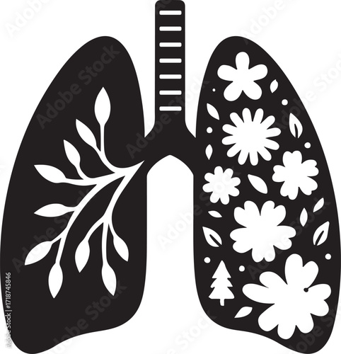 Floral Lungs Nature and Health