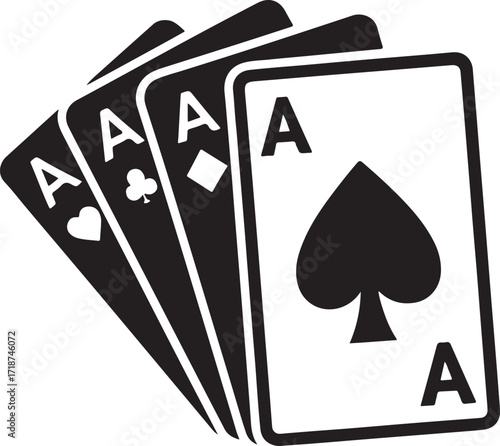 Four Aces Playing Cards Card Game