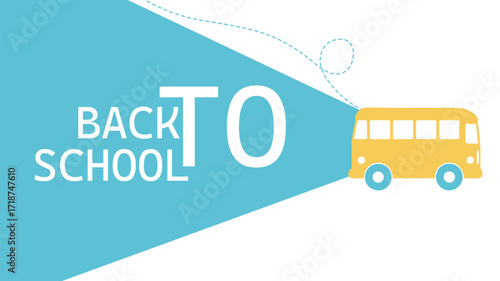 Back-to-school vector template design. Welcome back to school with educational supplies like a backpack. 