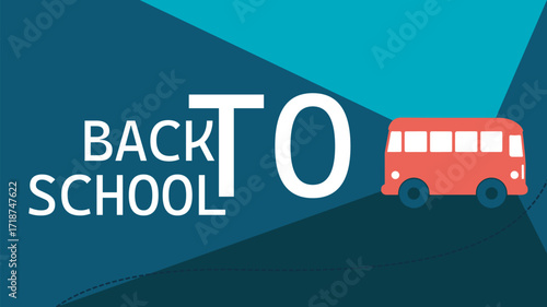 Back-to-school vector template design. Welcome back to school with educational supplies like a backpack. 