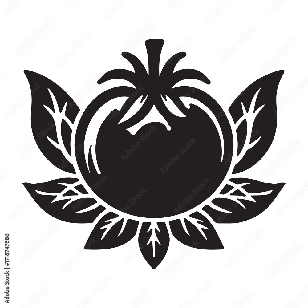 Obraz premium Tomato vector illustration on a white background.Simple design,perfect for various uses.