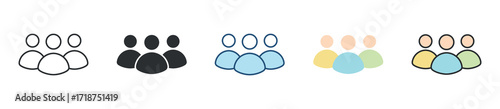 Clients Icon Set Multiple Style Collection