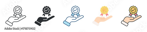 Quality Service Icon Set Multiple Style Collection