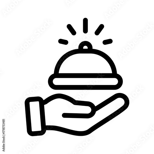 Concierge Service Line Icon of Hotel Management Icon Set