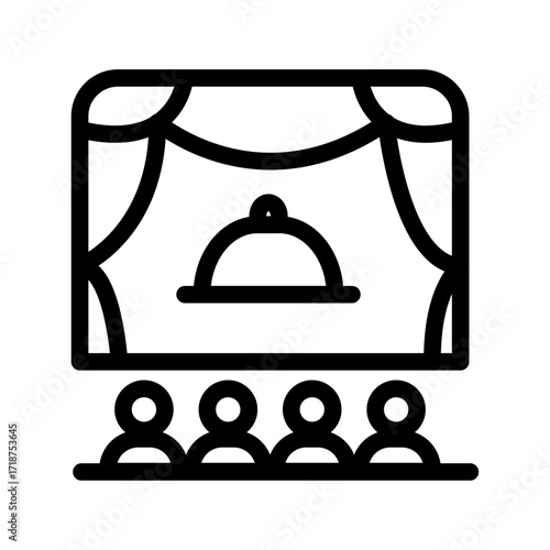 Stage Event Venue Line Icon of Event Venues Icon Set
